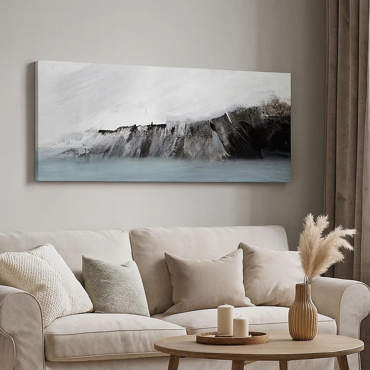 Cuadro sobre lienzo - Impresión de Imagen - Agua - tierra: un choque de elementos - 30x30 cm