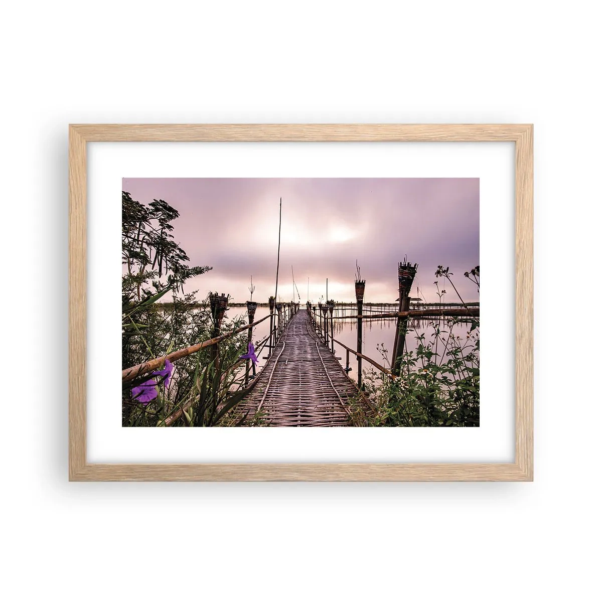 Póster en marco roble claro - La tranquilidad de Asia - 40x30 cm