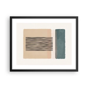 Póster en marco negro - Todo en orden - 50x40 cm