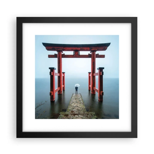 Póster en marco negro - Ensueño japonés - 30x30 cm