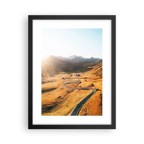 Póster en marco negro - En un valle dorado - 30x40 cm