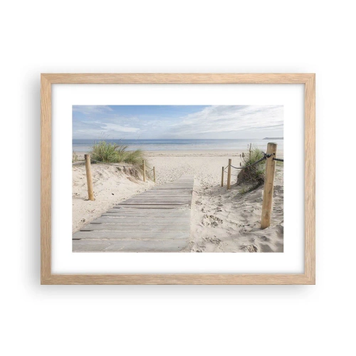 Póster en marco roble claro - Hasta el horizonte - 40x30 cm