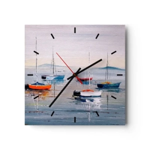 Reloj de pared - Reloj de vidrio - Un más que merecido descanso - 40x40 cm