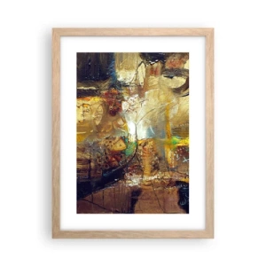 Póster en marco roble claro - Frío, templado, caliente - 30x40 cm