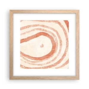 Póster en marco roble claro - Círculos de coral - composición - 30x30 cm