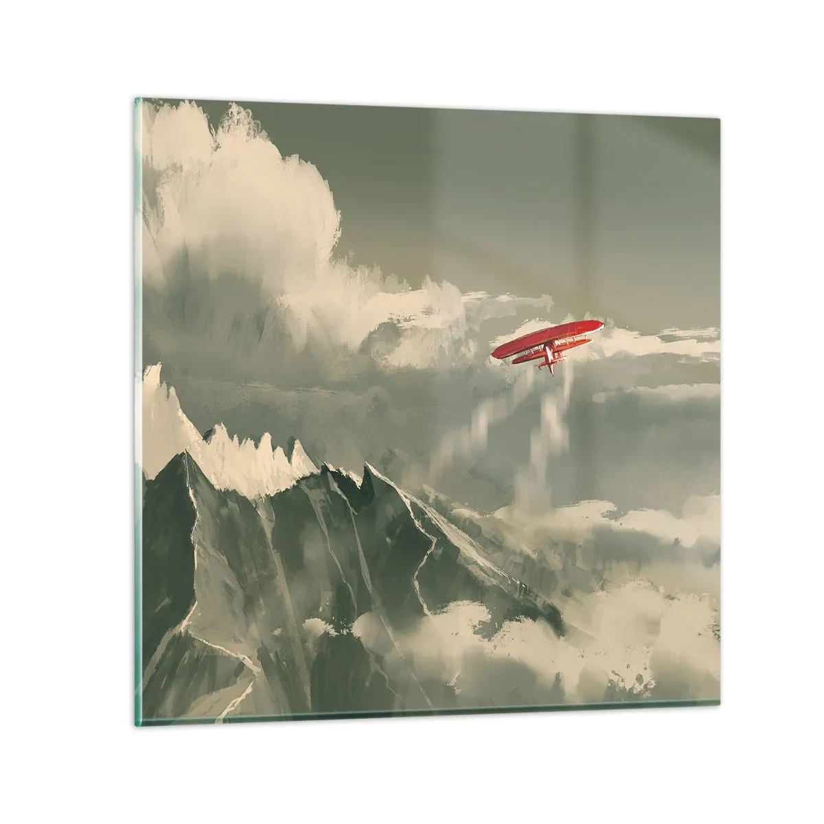 Cuadro sobre vidrio - Impresiones sobre Vidrio - Pionero sin miedo - 70x70 cm