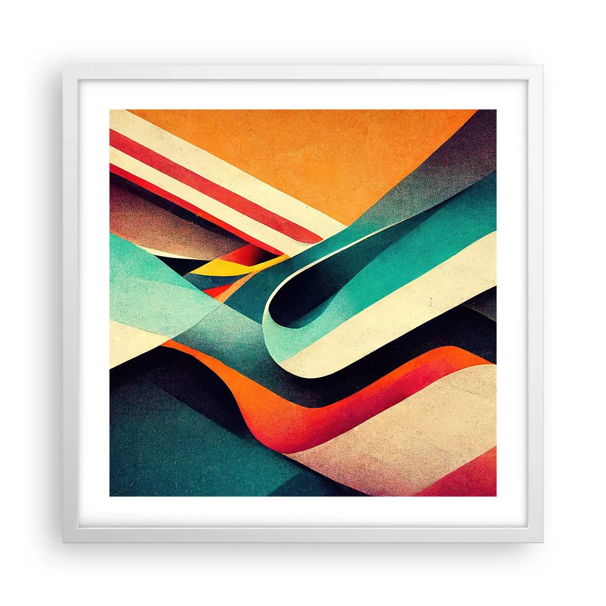 Póster en marco blanco - Composición intensa - 50x50 cm