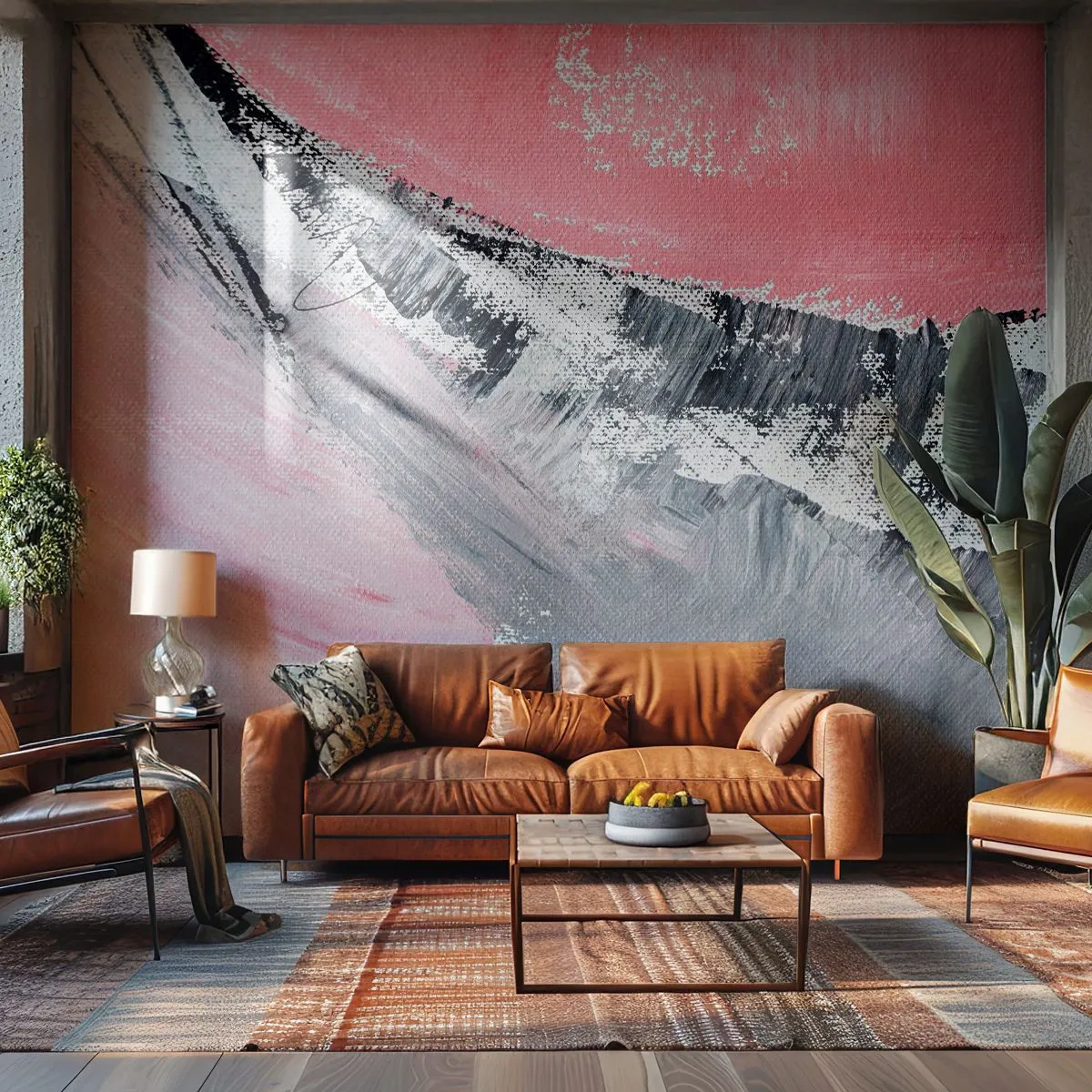 Fotomural Autadhesivo Deluxe Sticker - Composición a juego - Abstracción, Pedazo, colores pasteles - 250x175 cm