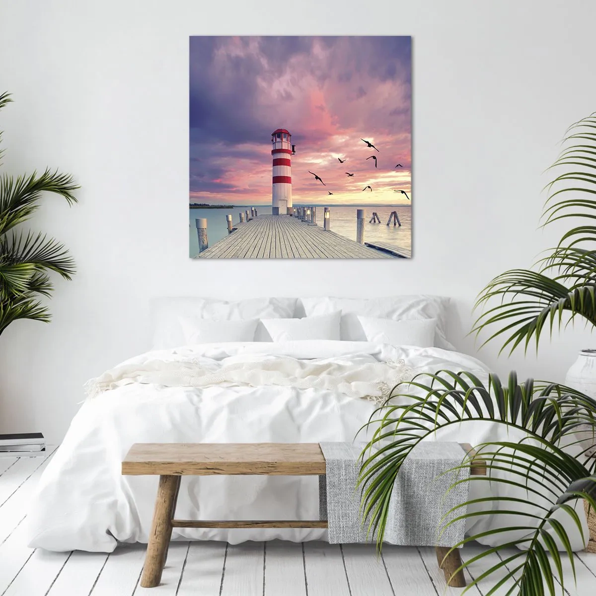 Cuadro sobre lienzo - Impresión de Imagen - Hora de ir al puerto - 70x70 cm