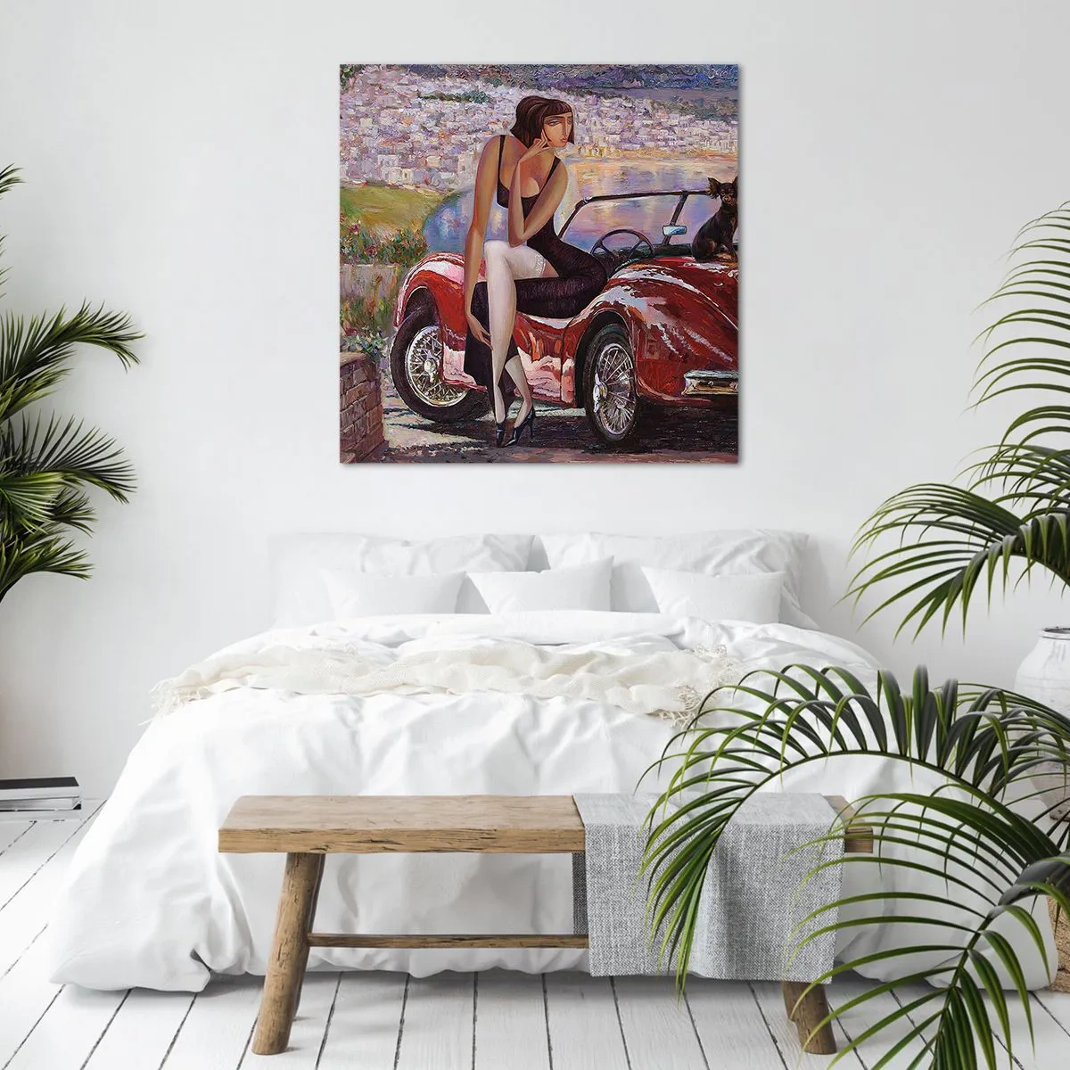 Cuadro sobre lienzo - Impresión de Imagen - Paseo veraniego - 50x50 cm