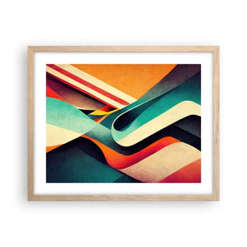 Póster en marco roble claro - Composición intensa - 50x40 cm