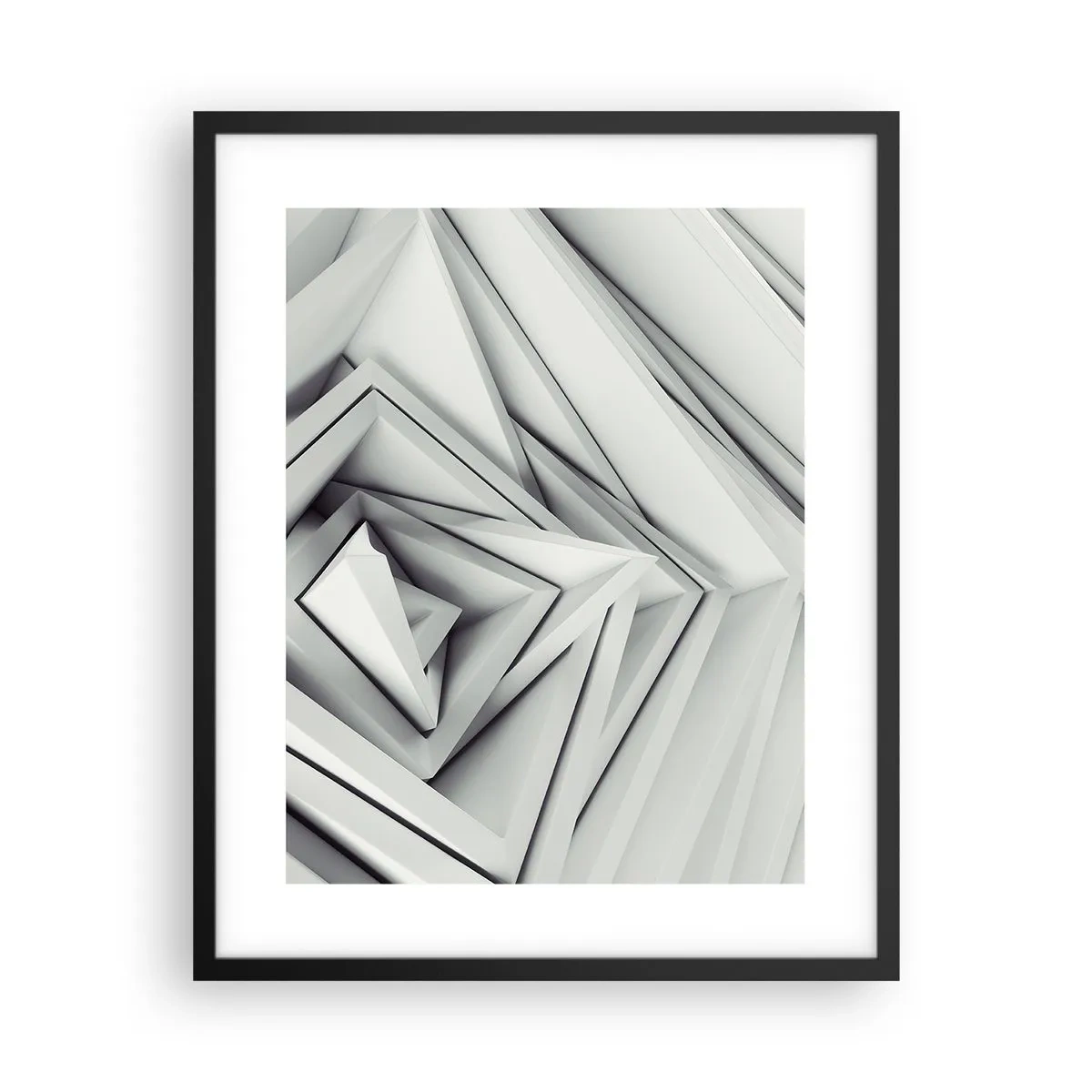 Póster en marco negro - Ángulos afilados - 40x50 cm