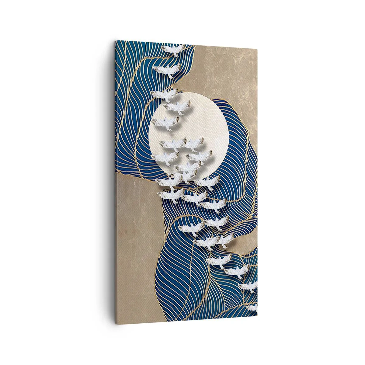 Cuadro sobre lienzo - Impresión de Imagen - Libertad en bandada comunidad - 45x80 cm