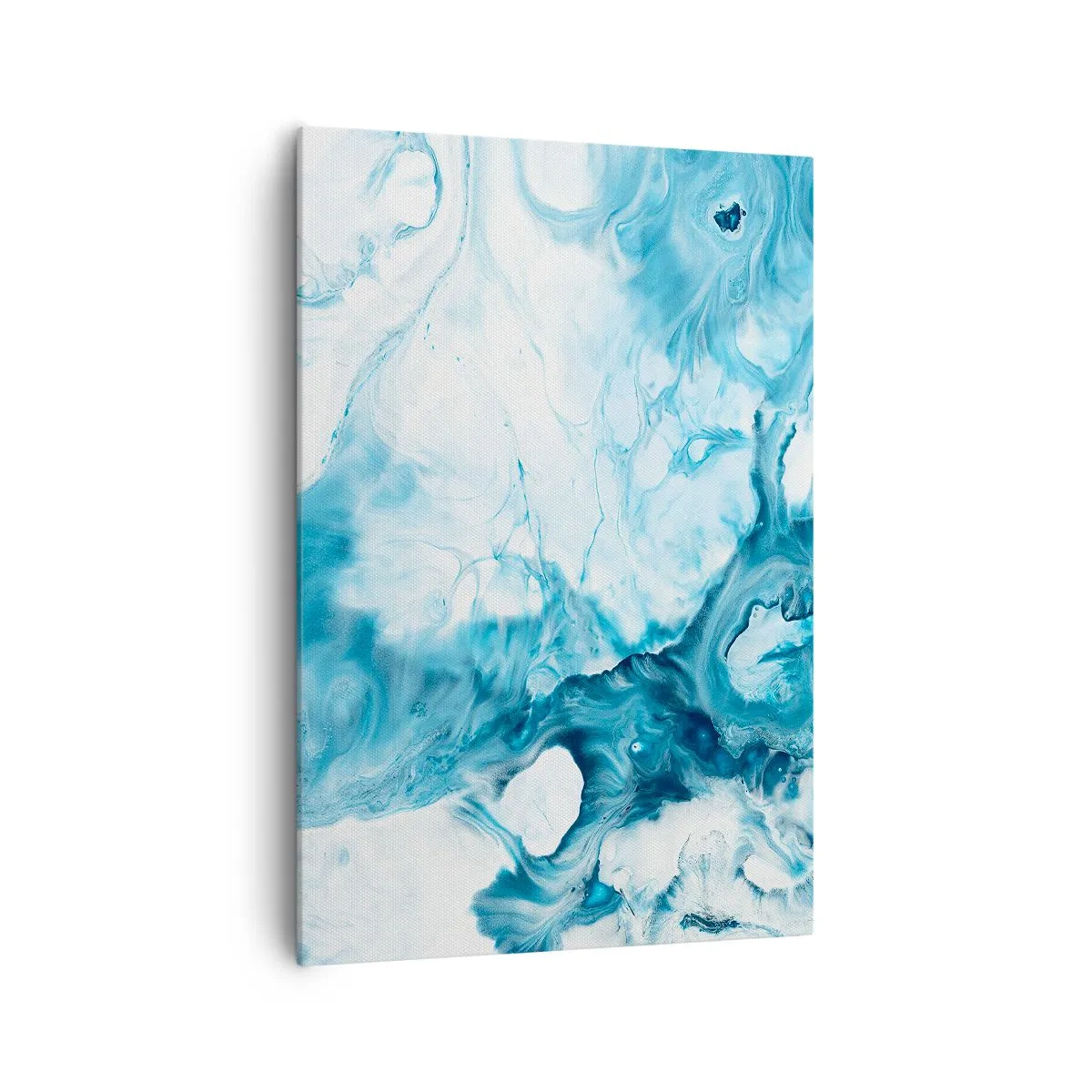 Cuadro sobre lienzo - Impresión de Imagen - Patrón abstracto en tonos azules - 70x100cm - Un concierto azul - Decoración de pared moderna para salón y dormitorio ARTTOR