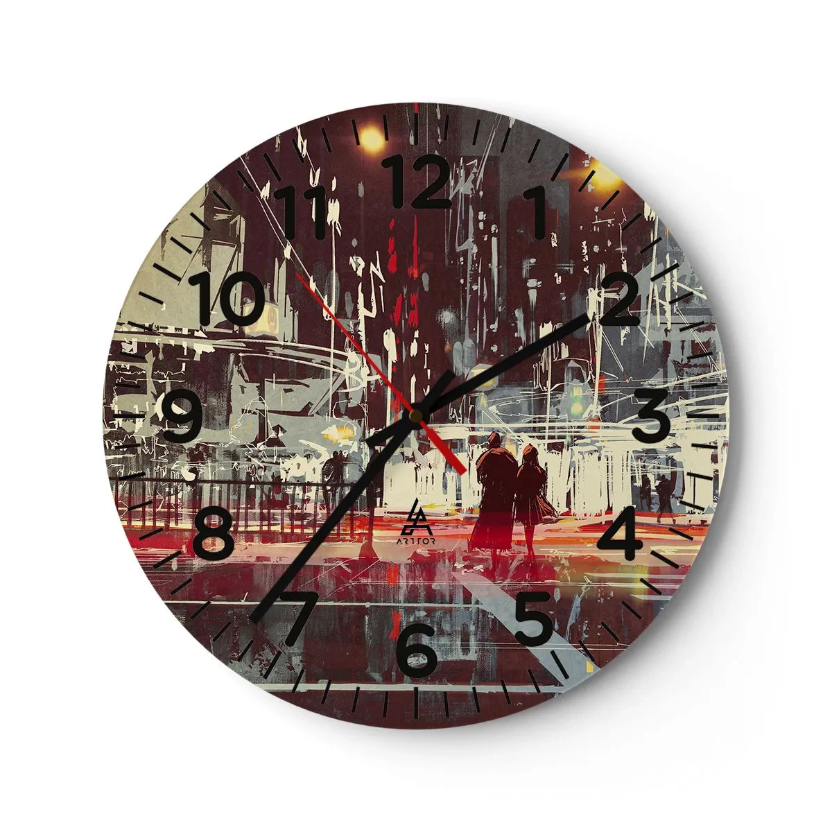 Reloj de pared - Reloj de vidrio - Una travesía metropolitana - 30x30 cm