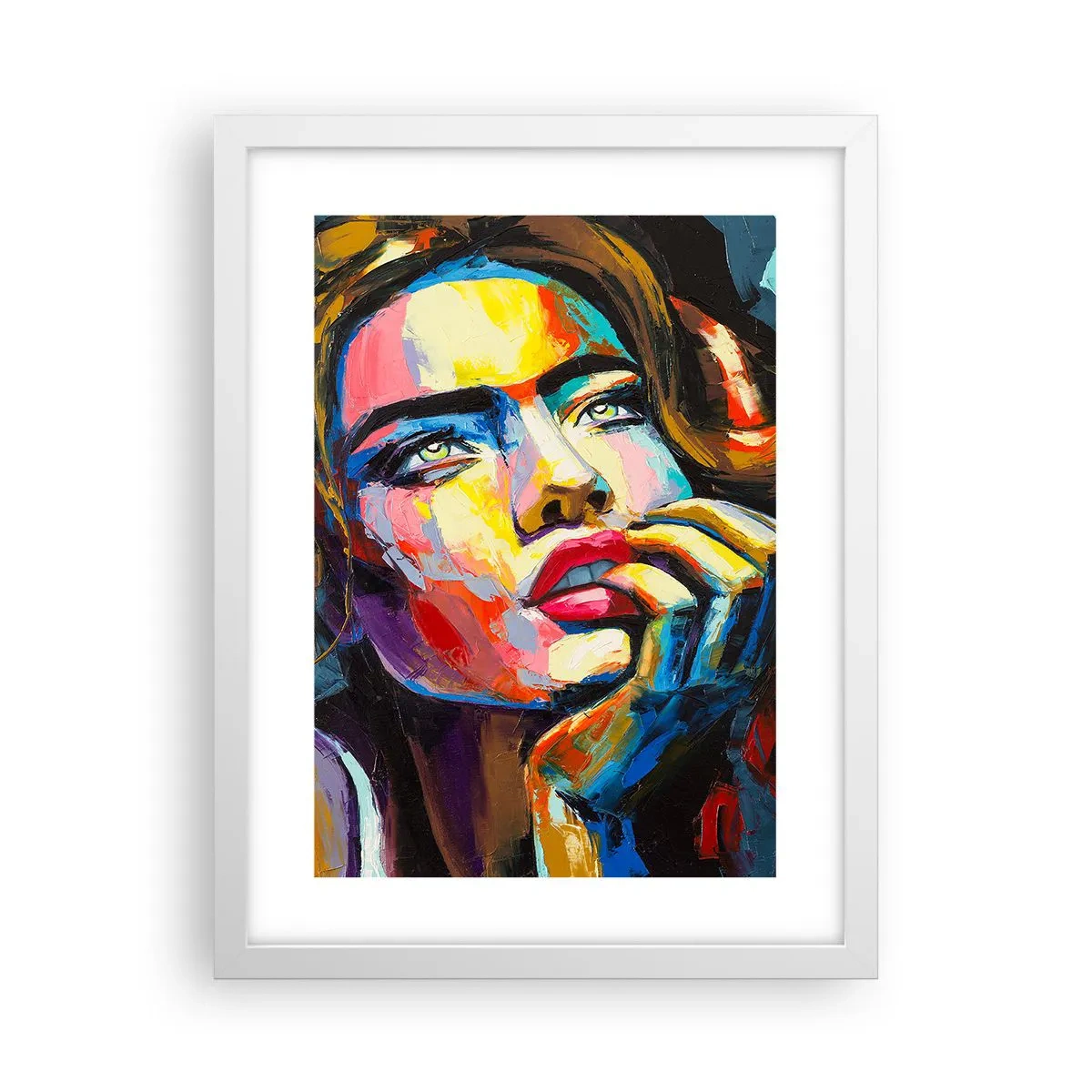Póster en marco blanco - Sueños - 30x40 cm