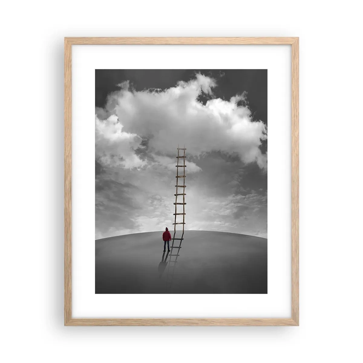 Póster en marco roble claro - Todo es posible - 40x50 cm