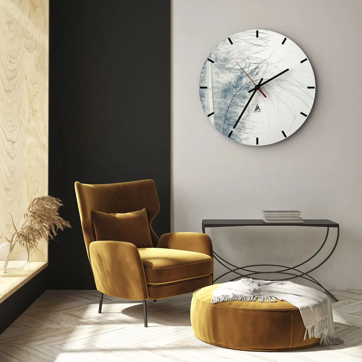 Reloj de pared - Reloj de vidrio - Susurro de la naturaleza - 40x40 cm