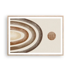 Póster en marco roble claro - En otro mundo - 100x70 cm