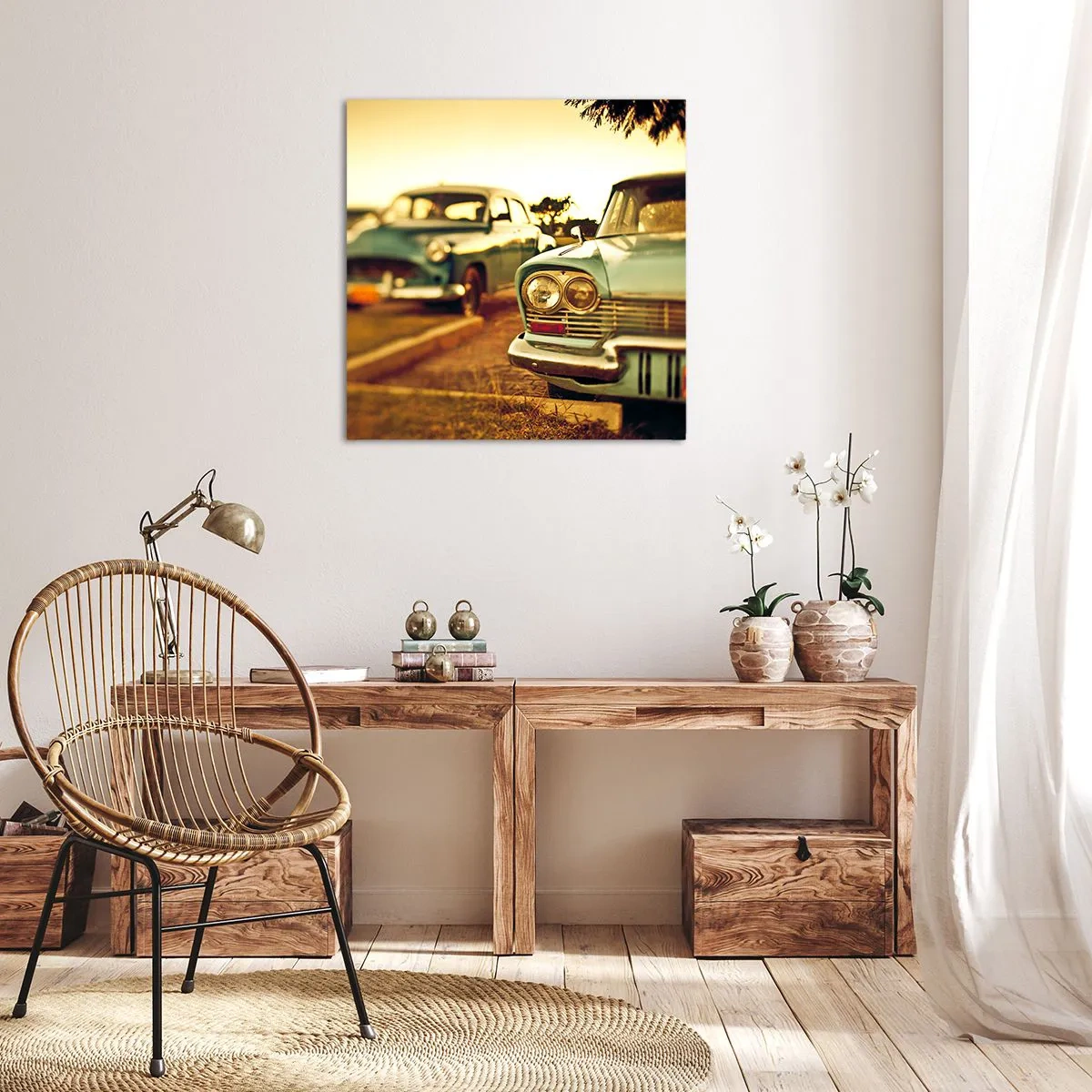 Cuadro sobre lienzo - Impresión de Imagen - A la espera del futuro - 70x70 cm