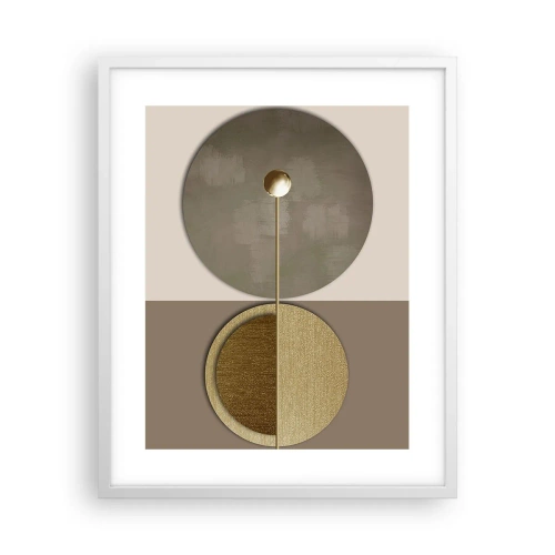 Póster en marco blanco - Equilibrio perfecto - 40x50 cm