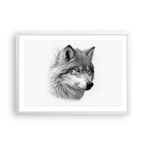 Póster en marco blanco - Alfa - sin duda - 70x50 cm