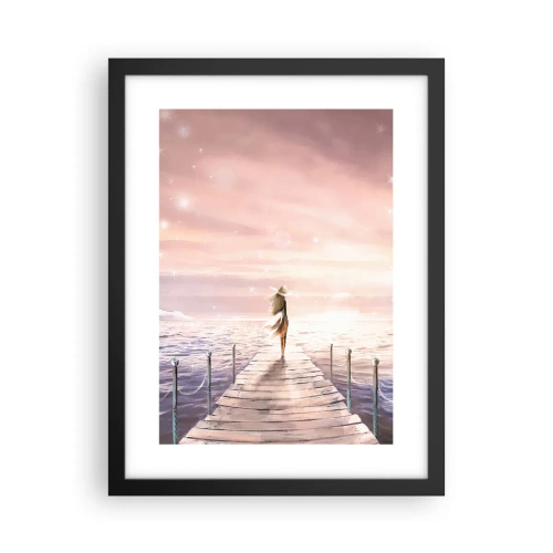 Póster en marco negro - A la luz de un sueño - 30x40 cm