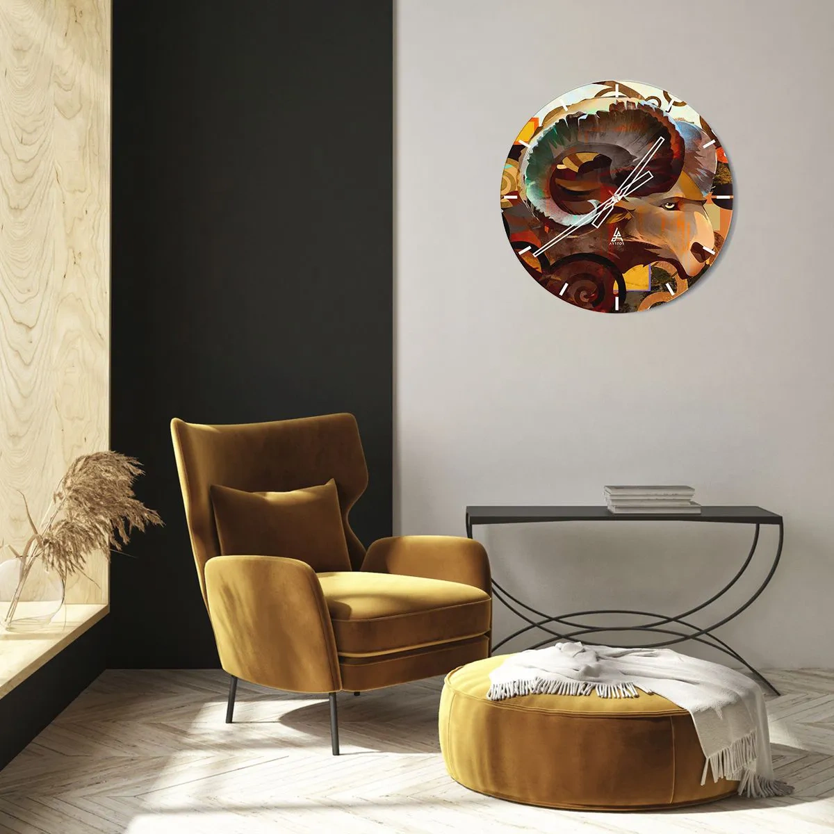 Reloj de pared - Reloj de vidrio - Magia - religiones - rituales - 40x40 cm