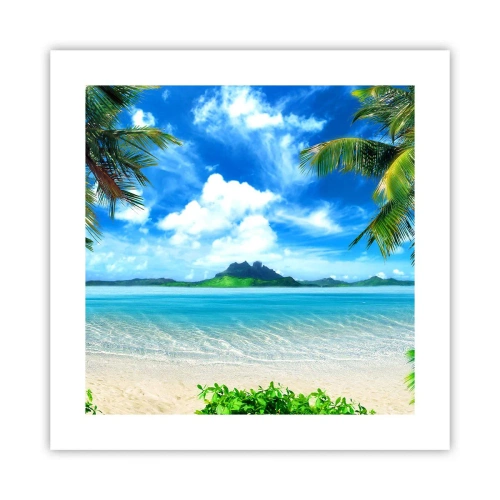 Póster - El azul de los trópicos - 40x40 cm