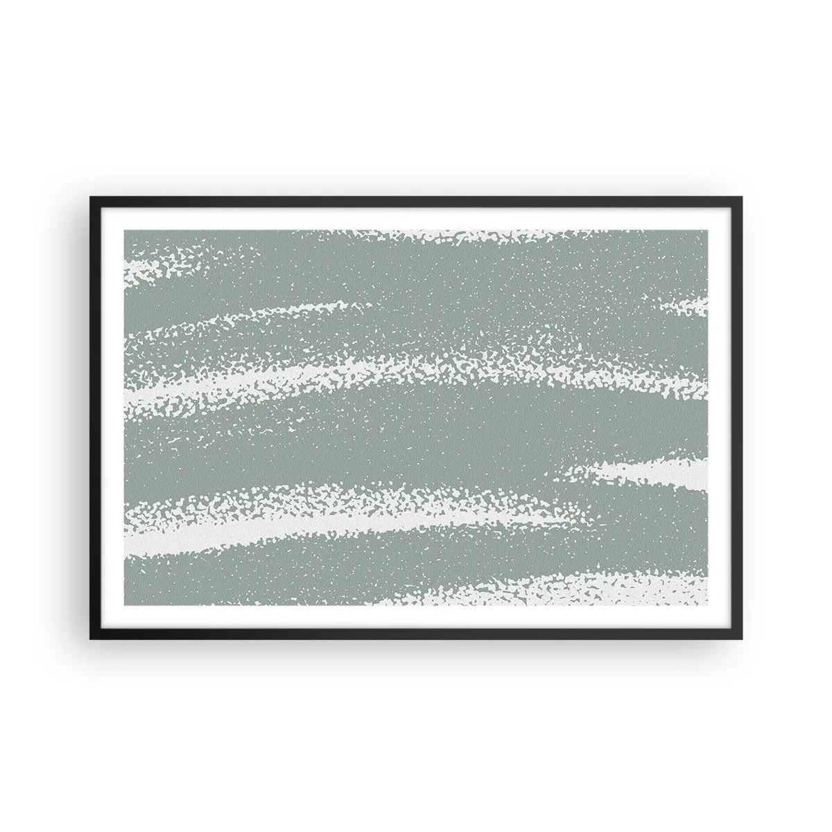 Póster en marco negro - Abstracción invernal - 91x61 cm