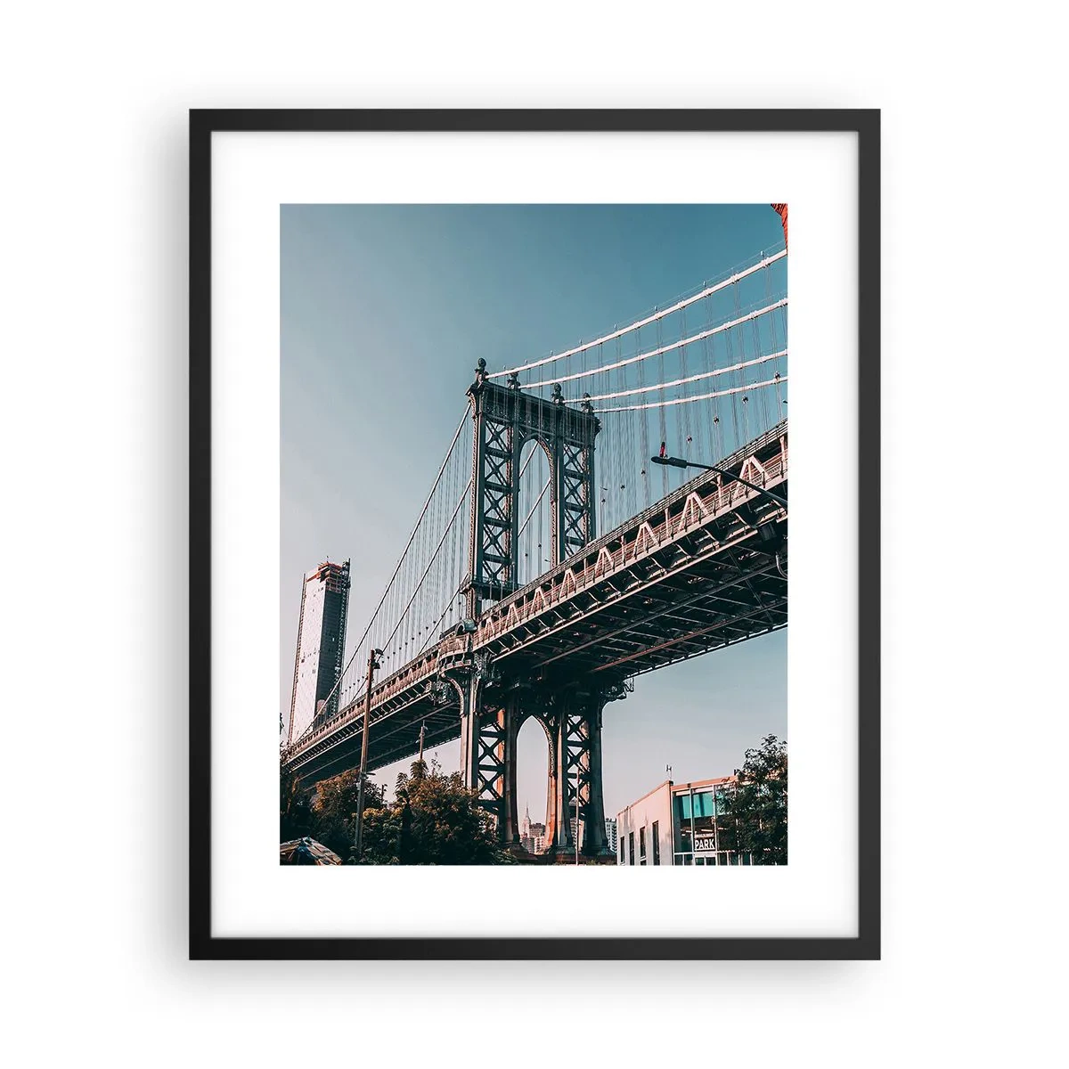 Póster en marco negro - Sobre el fluir de la ciudad - 40x50 cm