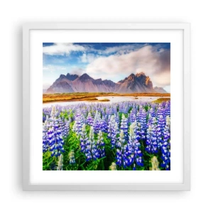 Póster en marco blanco - La fuerza y la severidad junto a la dulzura - 40x40 cm