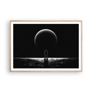 Póster en marco roble claro - Cara a cara - 100x70 cm