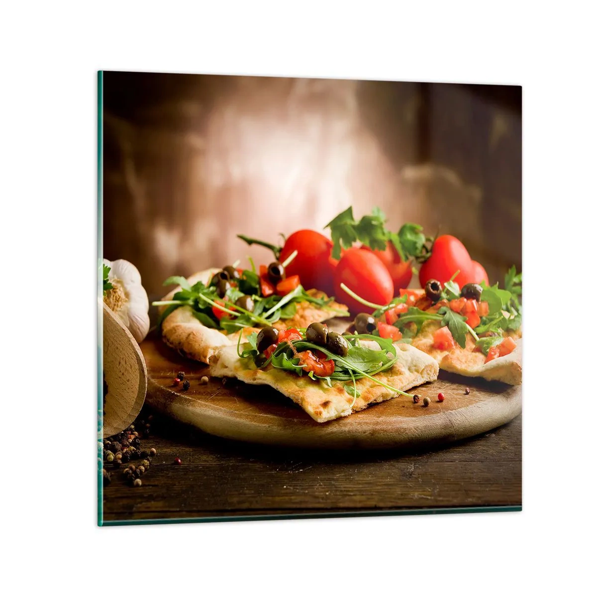 Cuadro sobre vidrio - Impresiones sobre Vidrio - Directamente del horno y del jardín - 70x70 cm