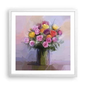 Póster en marco blanco - Belleza inmortalizada - 50x50 cm