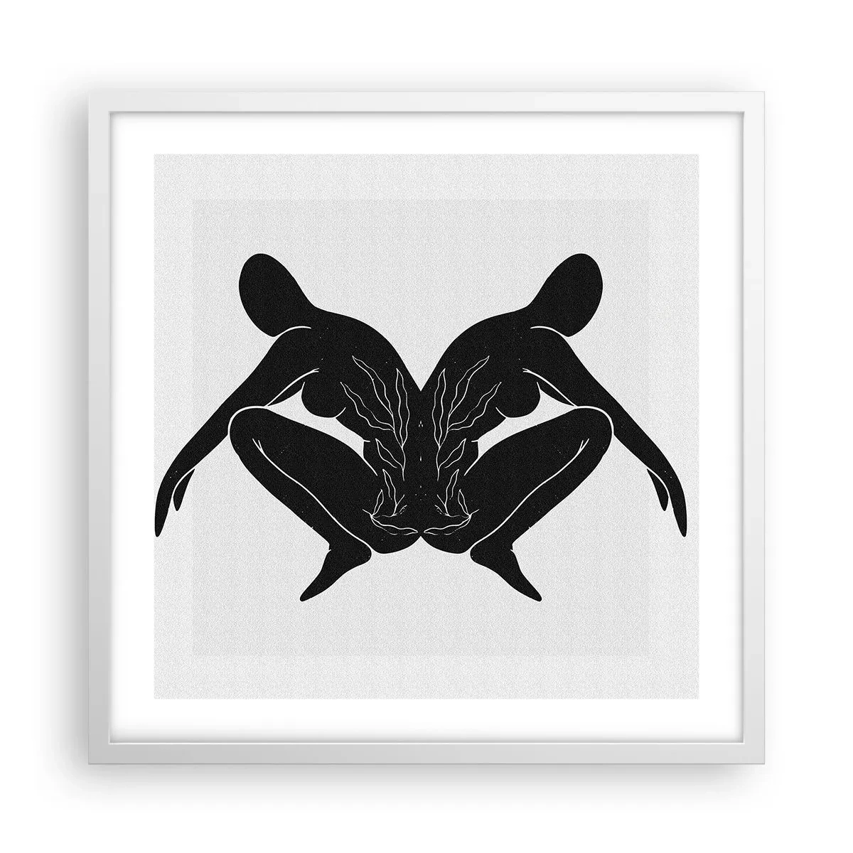 Póster en marco blanco - Un alma compartida - 50x50 cm