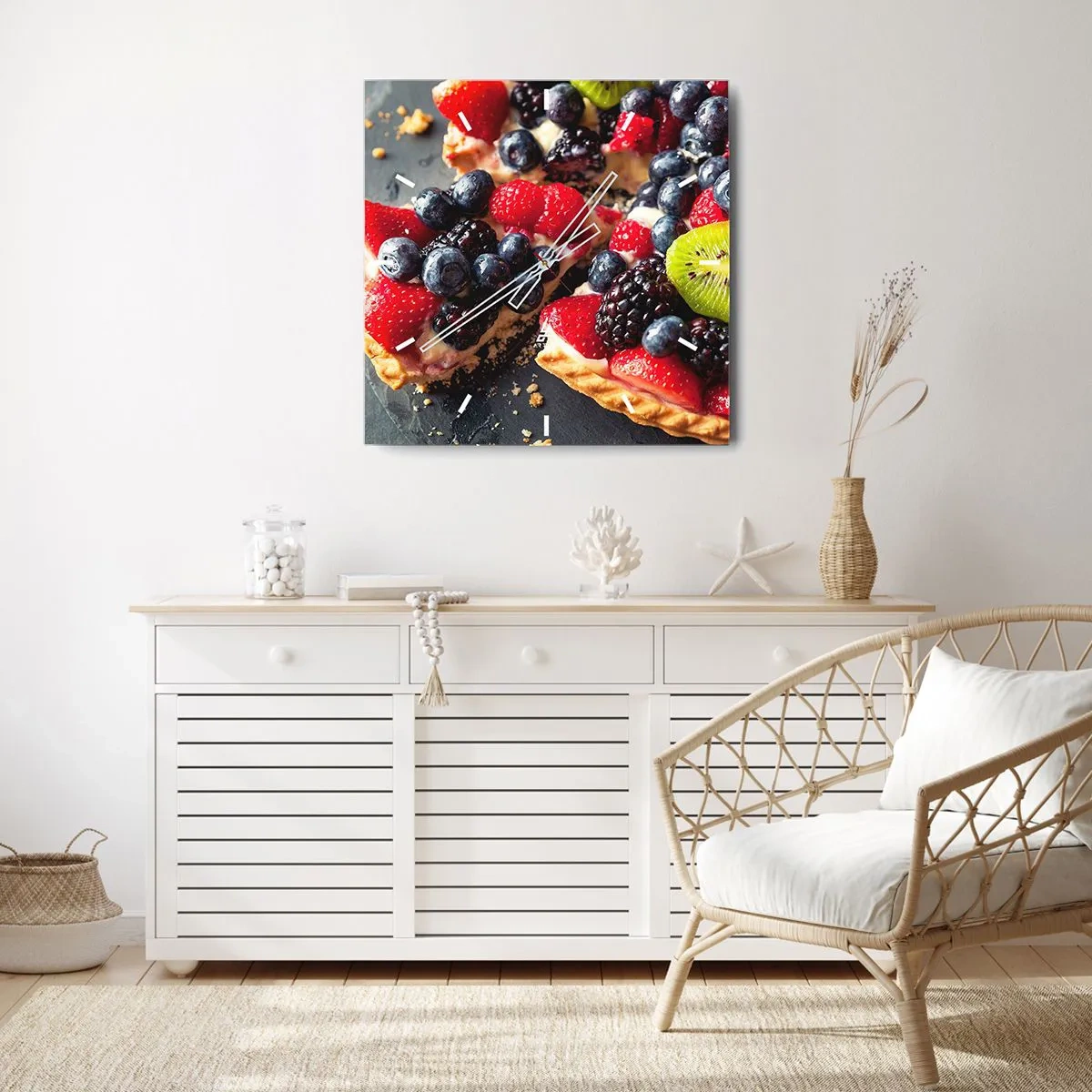 Reloj de pared - Reloj de vidrio - ¡Dolce vita! - 30x30 cm