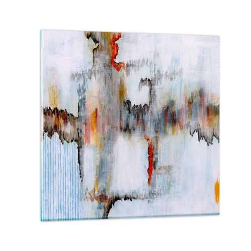 Cuadro sobre vidrio - Impresiones sobre Vidrio - Abstracto sobre el agua - 40x40 cm