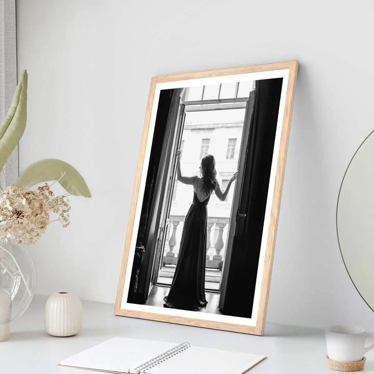 Póster en marco roble claro - Con gran estilo - 40x50 cm