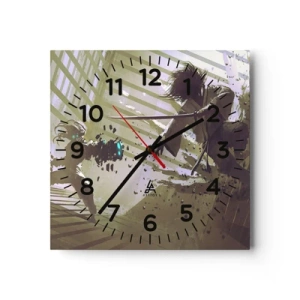 Reloj de pared - Reloj de vidrio - Y puedes ser un samurai - 30x30 cm