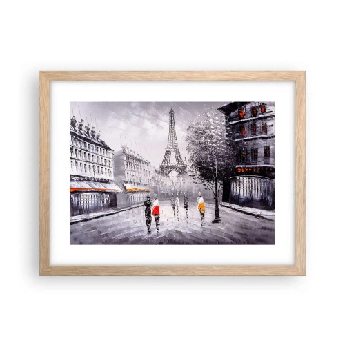 Póster en marco roble claro - Un paseo parisino - 40x30 cm