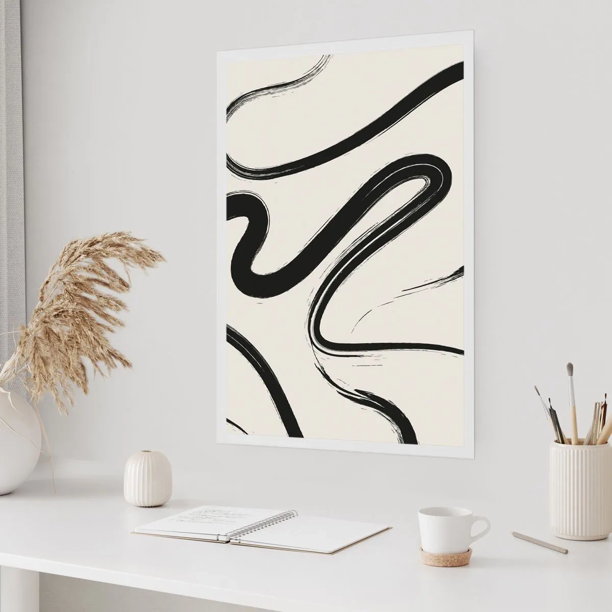 Póster - Fantasía en blanco y negro - 61x91 cm