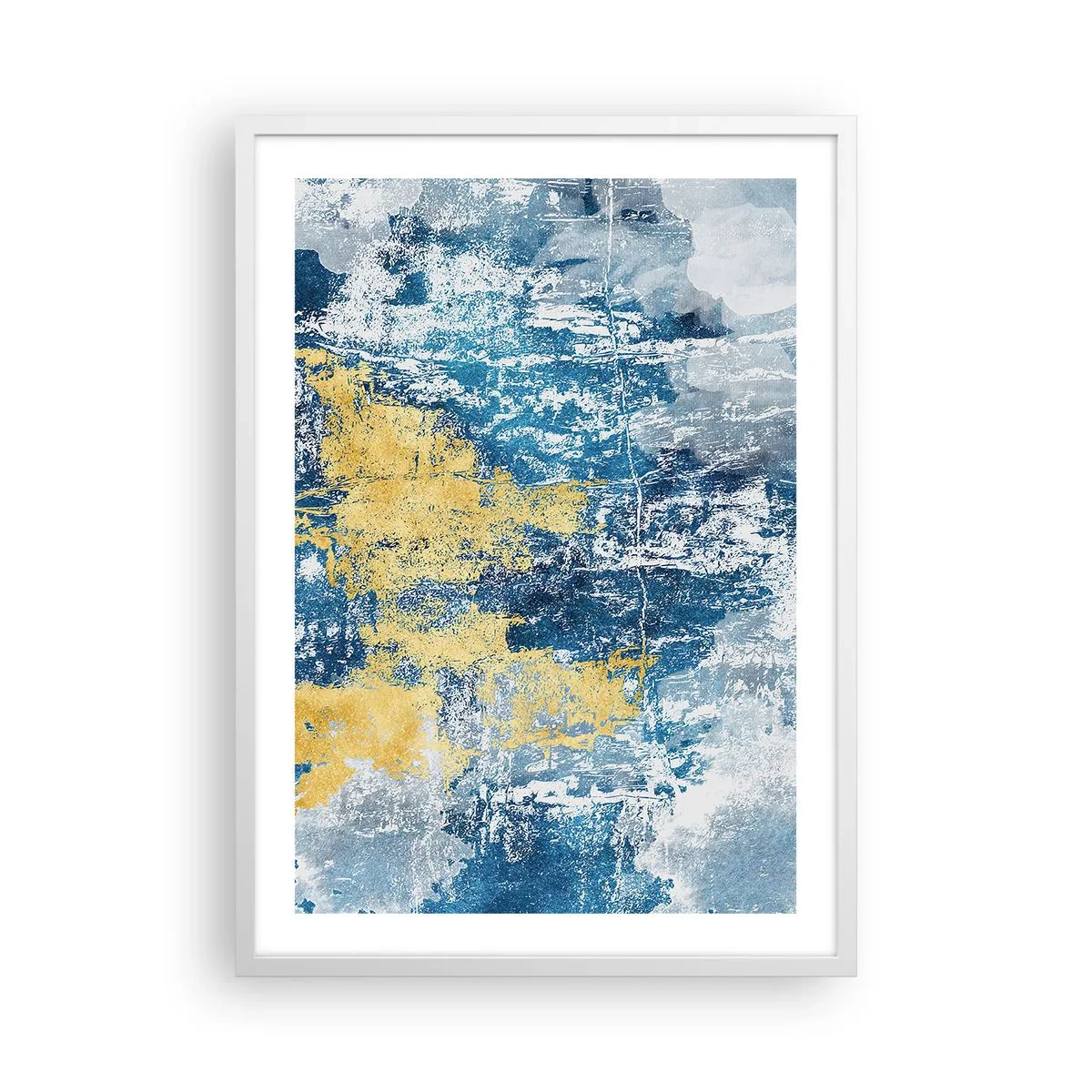 Póster en marco blanco - Una abstracción serena - 50x70 cm