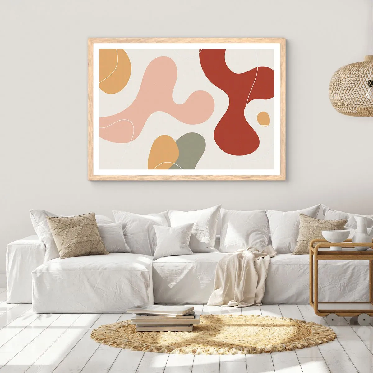 Póster en marco roble claro - La esencia de la pintura - 100x70 cm