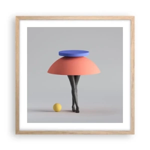 Póster en marco roble claro - Composición surrealista - 50x50 cm