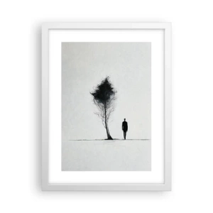 Póster en marco blanco - Todos deambulamos alguna vez - 30x40 cm