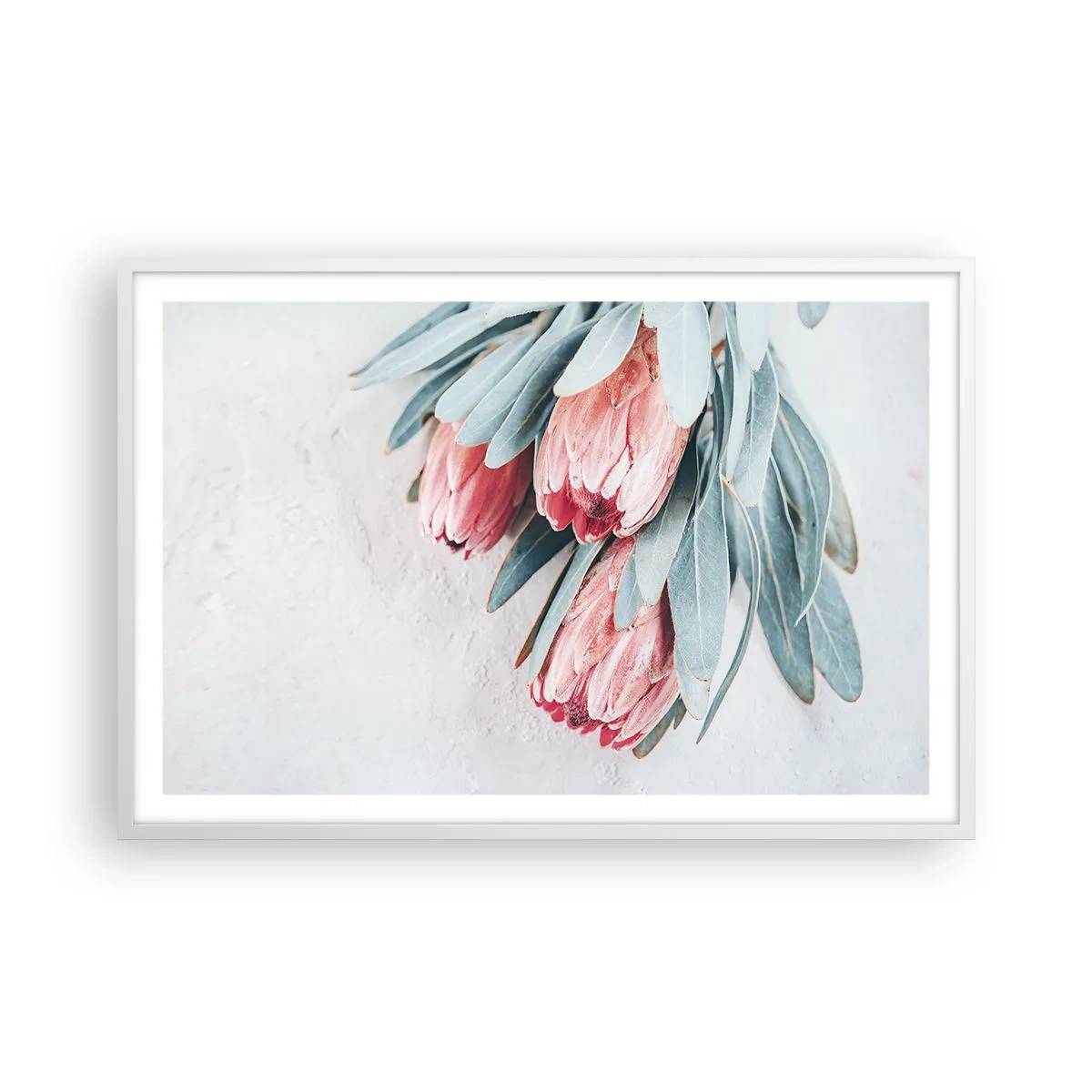 Póster en marco blanco - Avergonzada de su propia belleza - 91x61 cm