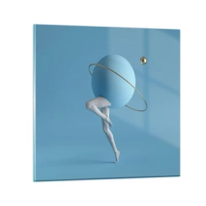 Cuadro sobre vidrio - Impresiones sobre Vidrio - Y los planetas se vuelven locos - 70x70 cm