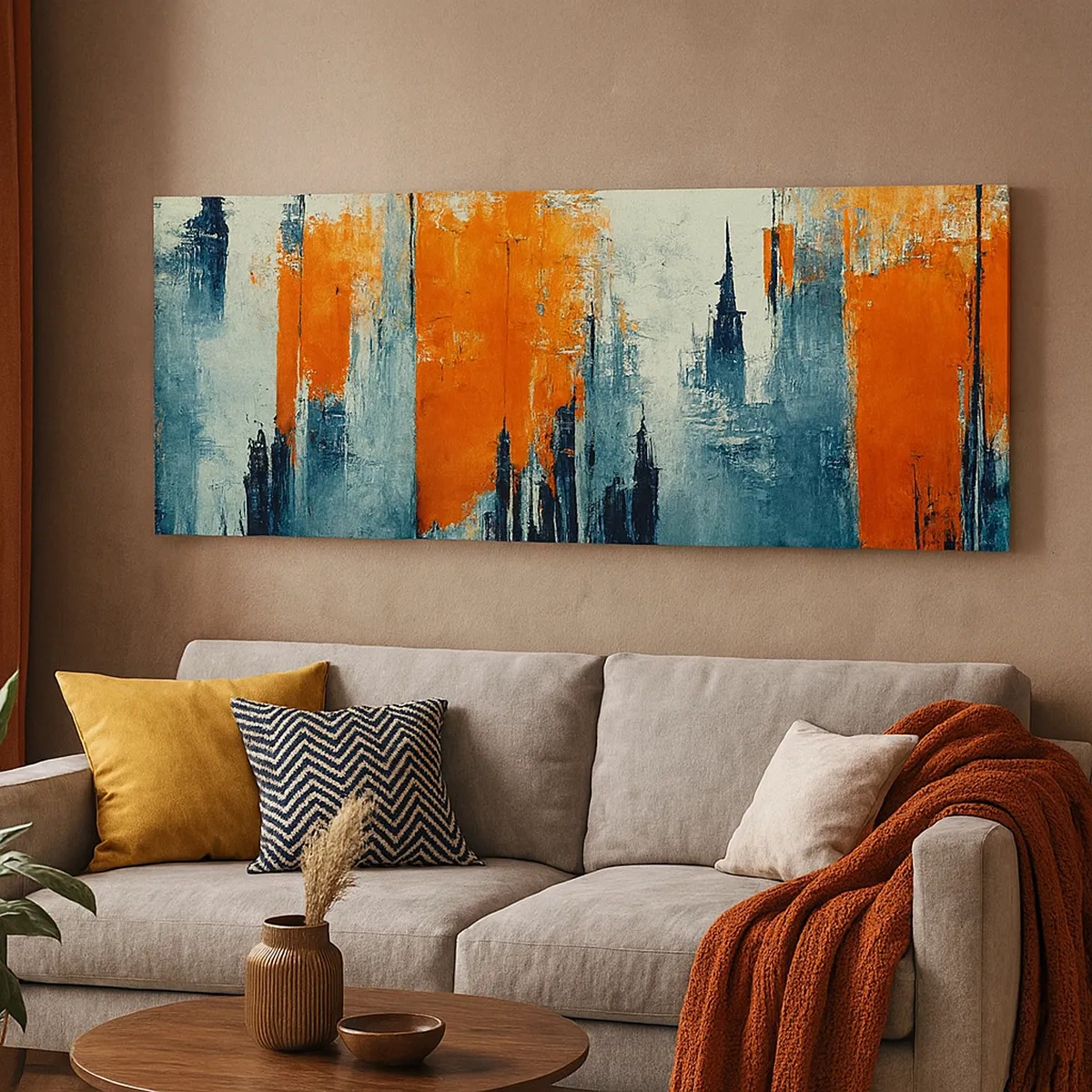 Cuadro sobre lienzo - Impresión de Imagen - Paisaje moderno - 30x30 cm