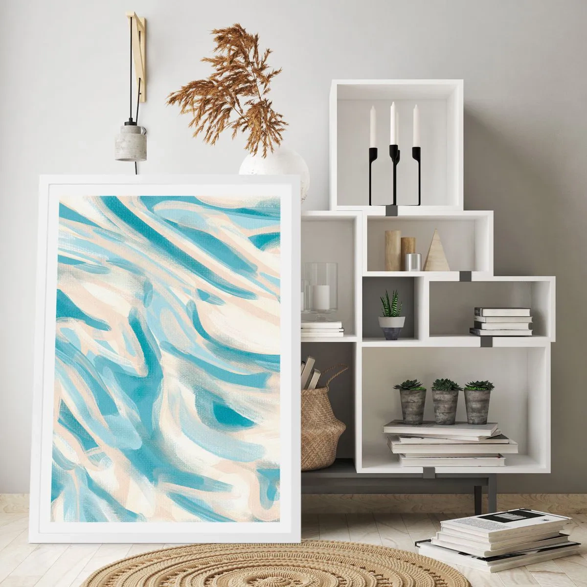 Póster en marco blanco - Brisas primaverales - 30x40 cm